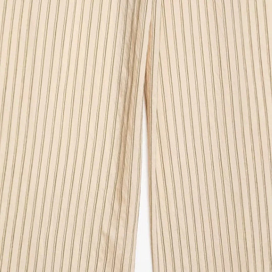 Damen Weite High‑Waist Palazzohose mit vertikalem Streifenmuster und elastischem Bund Nord Taschen