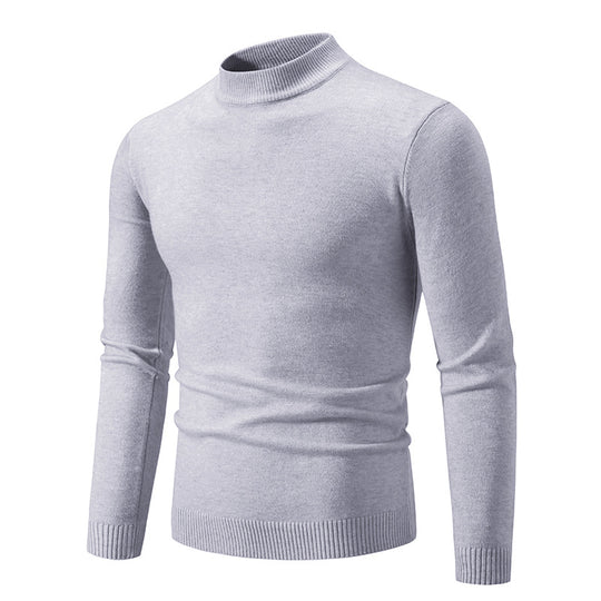 Herren Schmal geschnittener Feinstrick‑Mockneck‑Pullover mit geripptem Kragen und Saum Nord Taschen