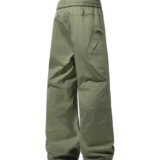 Herren Weite technische Cargohose mit elastischem Bund und schräger Reißverschlusstasche Nord Taschen
