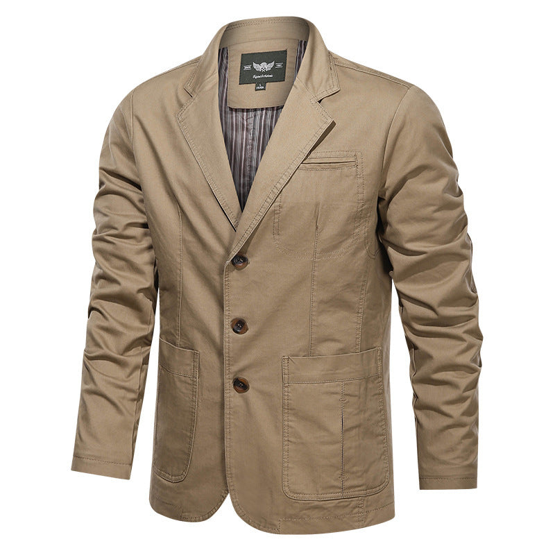 Herren legeres Baumwollblazer-Sakko mit klassischer Knopffront und aufgesetzten Taschen Nord Taschen