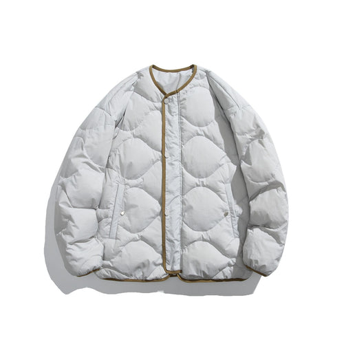 Unisex Boxy gesteppte Liner‑Jacke im Oversize‑Stil mit Rundhalsausschnitt Nord Taschen