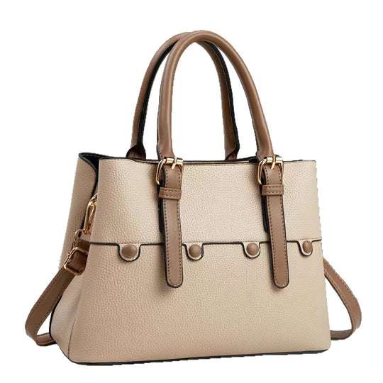 Damen elegante Handtasche mit strukturierten Details und abnehmbarem Schulterriemen Nord Taschen