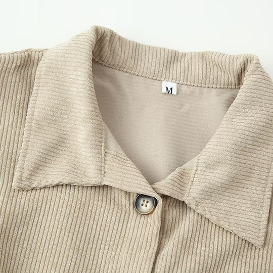 Damen Longshirt-Tunika aus feinem Rippjersey mit Hemdkragen und durchgehender Knopfleiste Nord Taschen