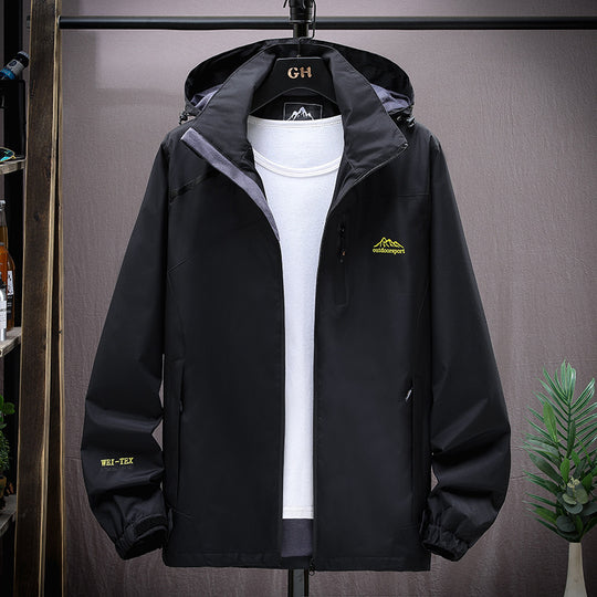 Damen Leichte Wasserabweisende Outdoorjacke mit Kapuze, Brustreißverschluss und verstellbaren Bündchen Nord Taschen