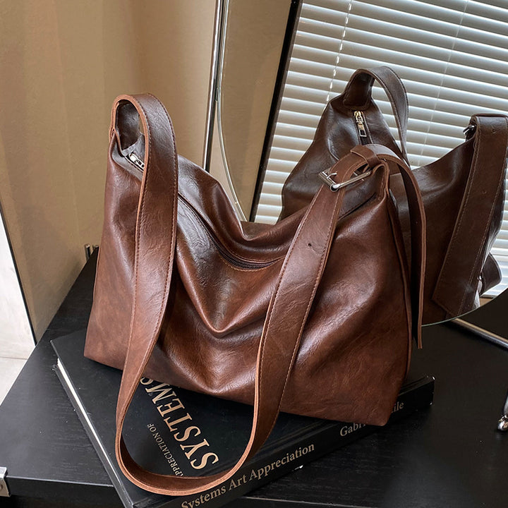 Damen große Ledertasche mit praktischem Design Nord Taschen