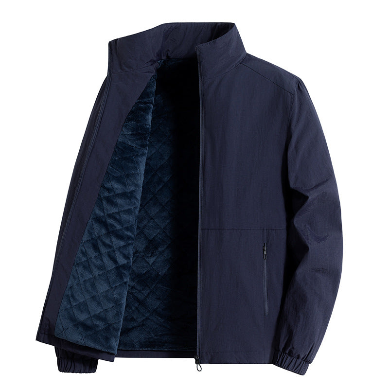 Herren ultraleichte atmungsaktive Freizeitjacke mit Mesh-Innenfutter Stehkragen und Reißverschlusstaschen Nord Taschen