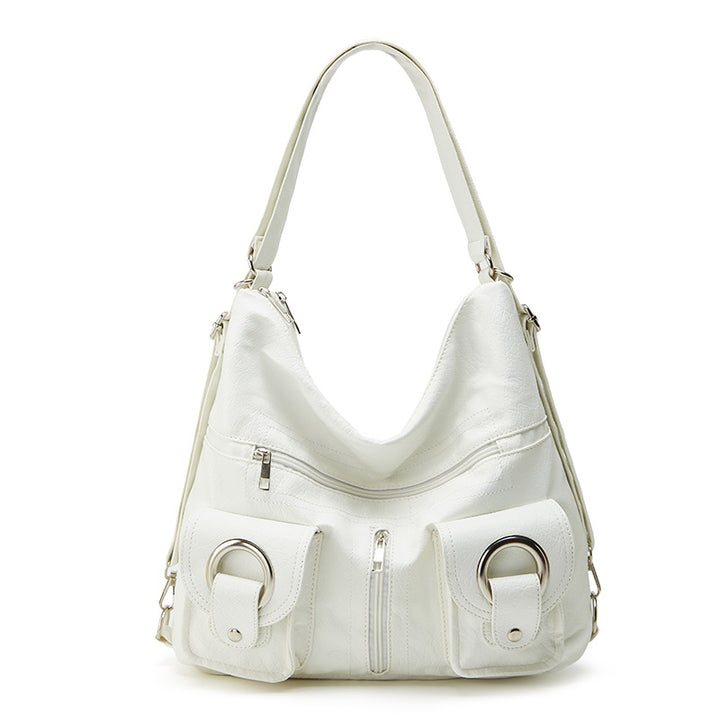 Damen Hobo-Tasche mit innovativem Faltendesign und dekorativen Ringgriffen Nord Taschen