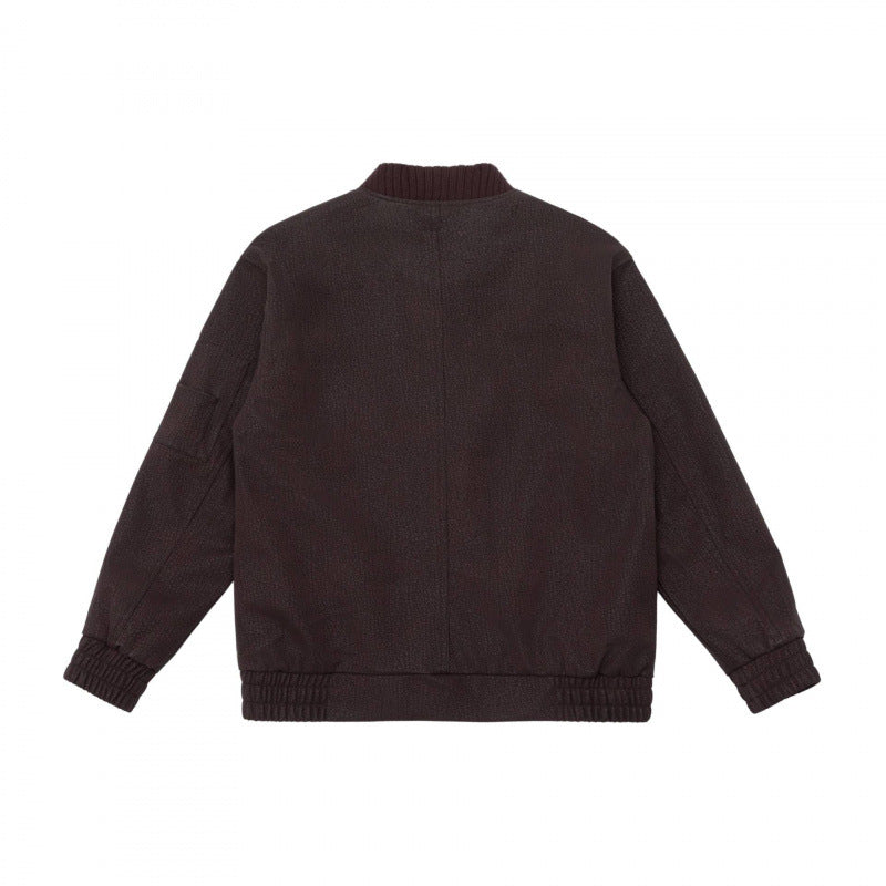 Herren Boxy-Bomberjacke mit strukturiertem Canvas‑Look, geripptem Saum und Ärmeltasche Nord Taschen