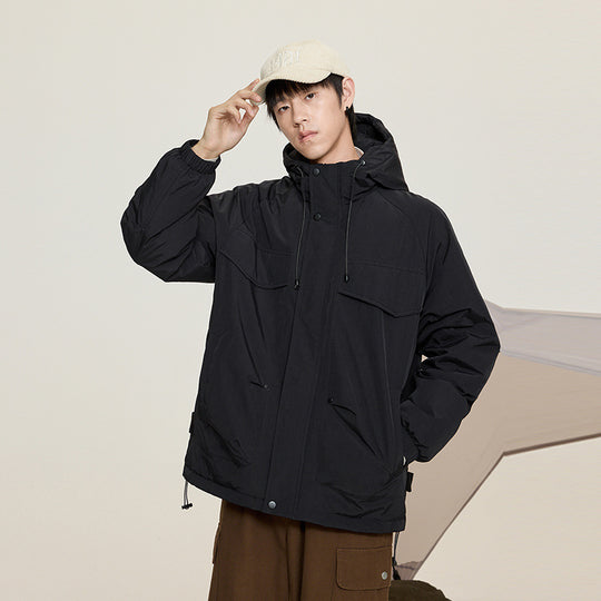 Damen Gepolsterter Parka mit Kapuze und Utility-Taschen Nord Taschen