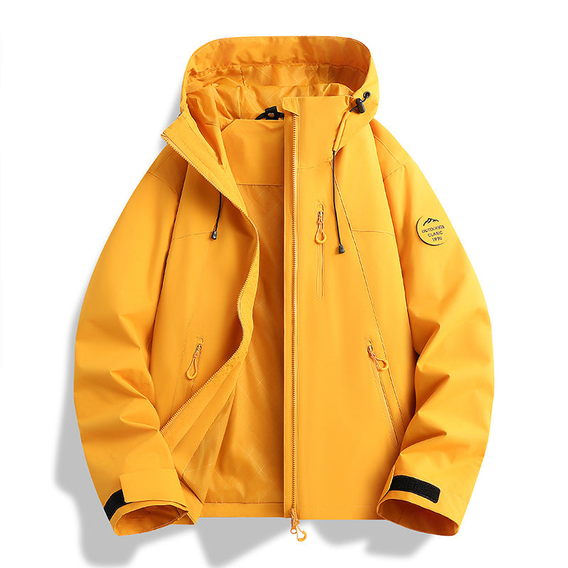 Damen Leichte wasserdichte Kapuzenjacke mit Teddy‑Charm und verdeckten Reißverschlusstaschen Nord Taschen