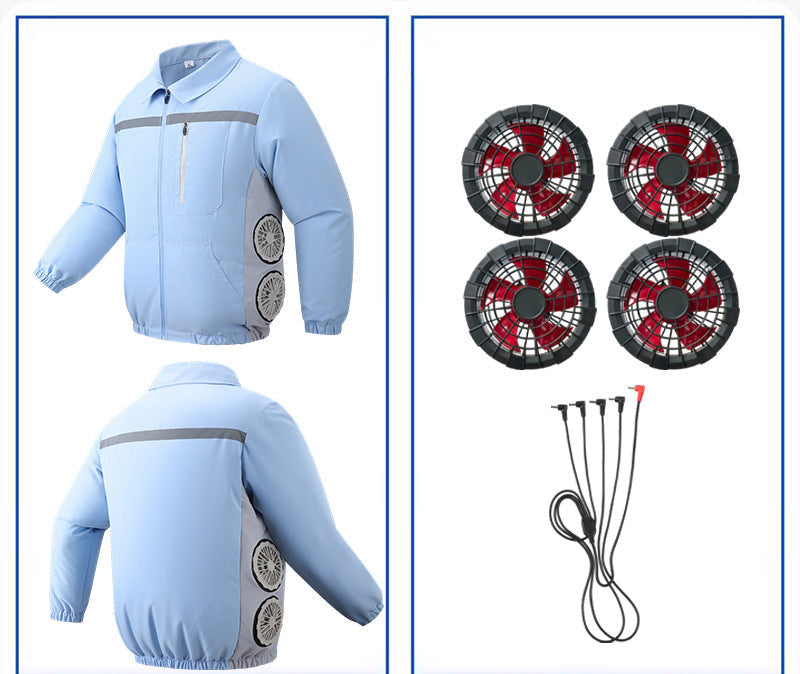 Unisex nan kühlende Ventilationsjacke mit integrierten seitlichen Lüftern und atmungsaktivem Funktionsmaterial Nord Taschen