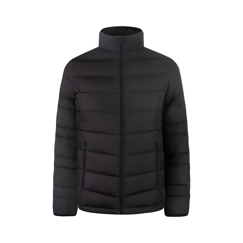 Herren Ultraleichte gesteppte Daunenimitat-Jacke mit Stehkragen Nord Taschen