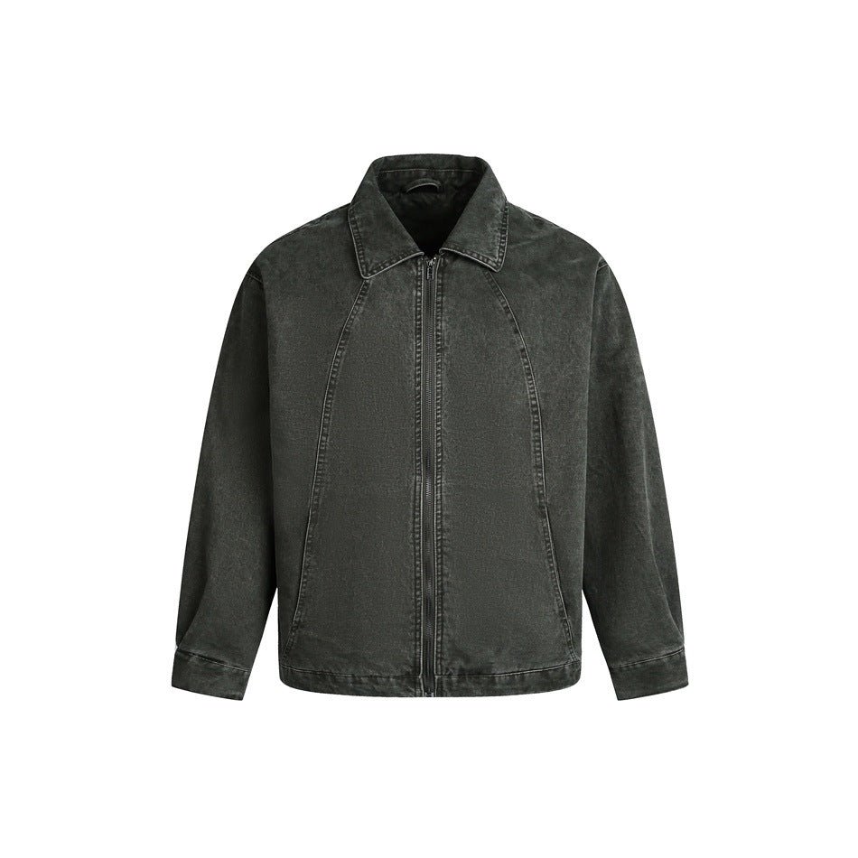 Herren Boxy-Jeansblouson im Vintage-Wash mit Raglannähten Nord Taschen