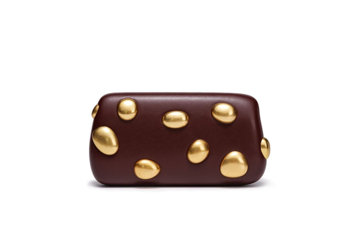 Damen elegante Clutch Tasche mit goldenen Akzenten Nord Taschen