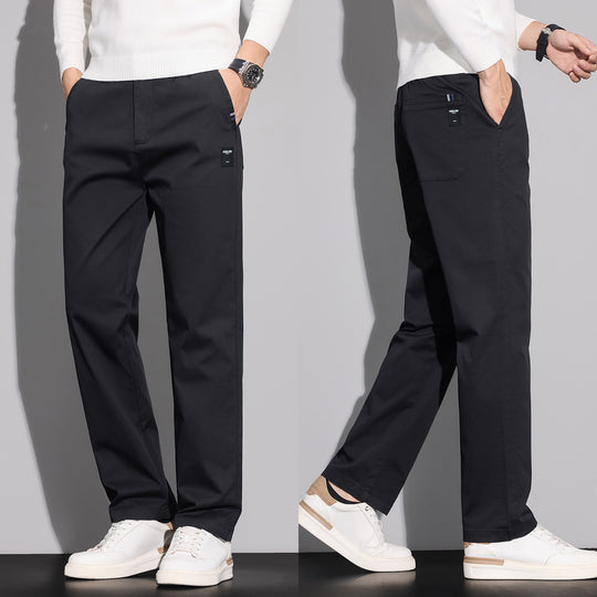 Herren Baumwoll-Chino mit geradem Schnitt und aufgesetzten Gesäßtaschen Nord Taschen