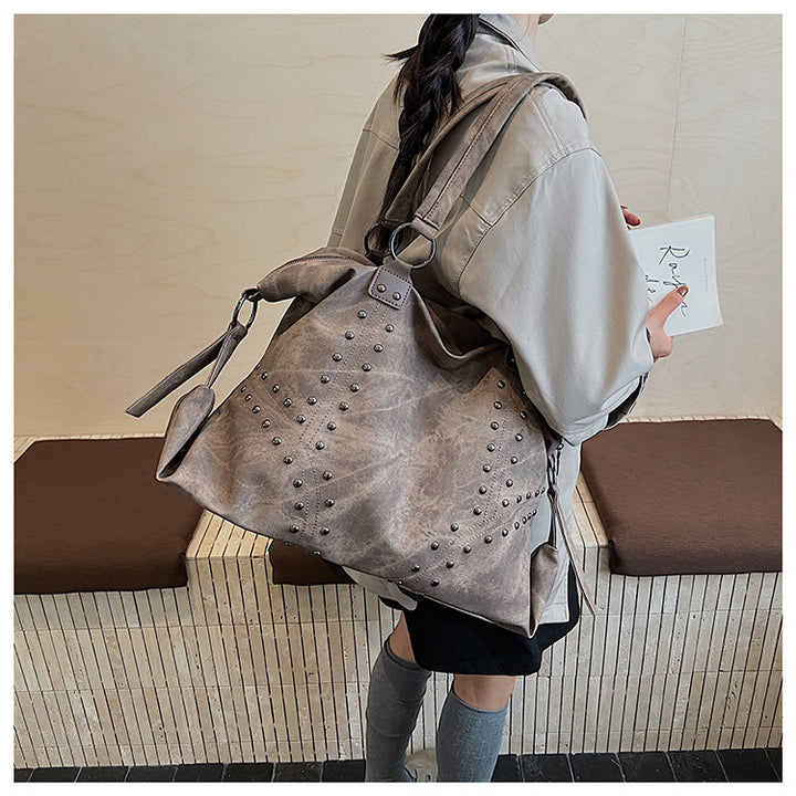 Damen modische Shopper-Tasche aus strapazierfähigem Material mit Nieten Nord Taschen