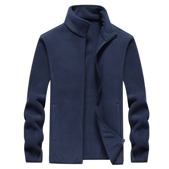 Herren Fleecejacke mit Stehkragen, durchgehendem Reißverschluss & Eingrifftaschen Nord Taschen