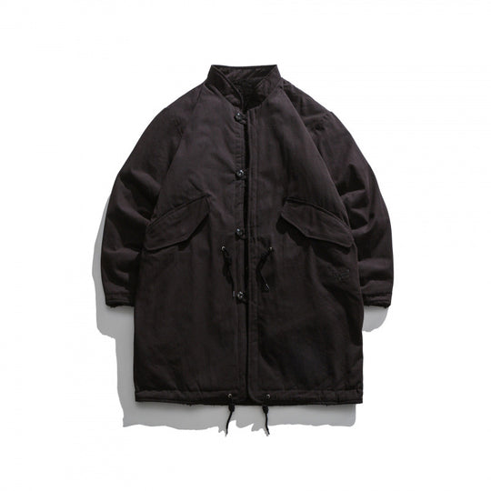 Herren Isolierende Parkajacke im Oversize‑Cut mit Sherpa‑Futter und Tunnelzugsaum Nord Taschen