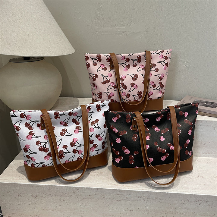 Damen Einkaufstasche mit verspieltem Erdbeerdesign und stabilen Tragegriffen Nord Taschen