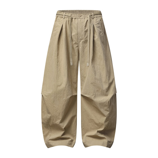 Damen Weite Culotte-Hose mit hohem Bund, Kellerfalten und Kordelzug Nord Taschen
