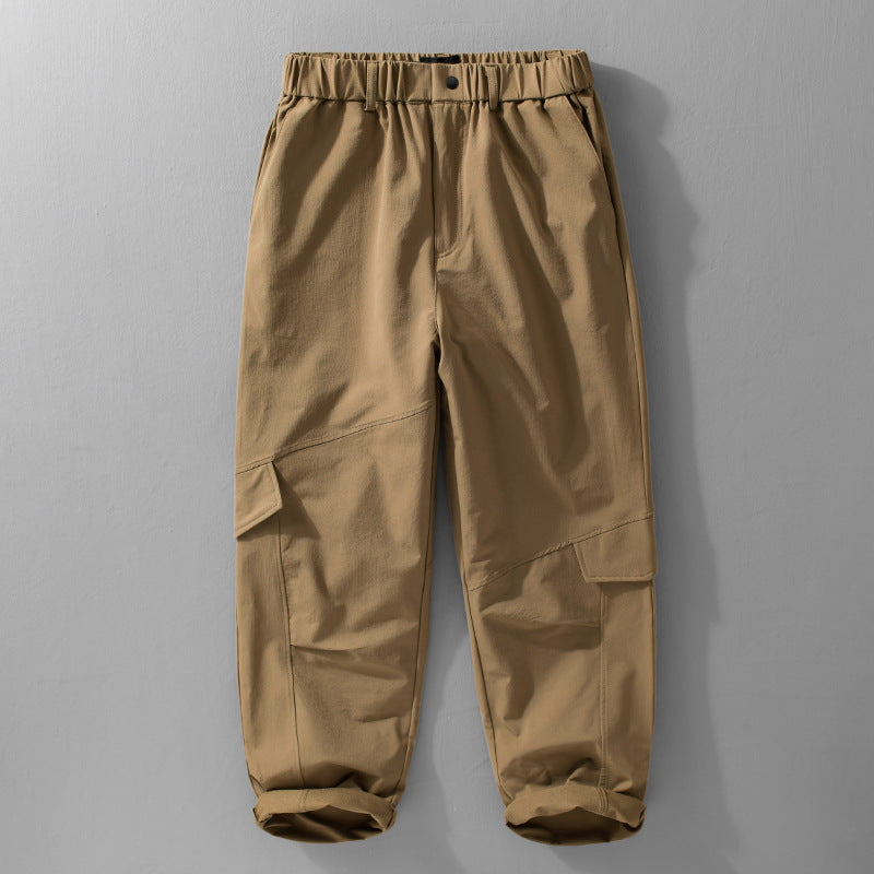 Herren Utility-Cargo-Hose mit elastischem Bund, Knieabnähern und Klappentaschen Nord Taschen