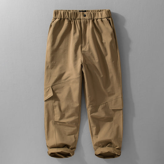 Herren Utility-Cargo-Hose mit elastischem Bund, Knieabnähern und Klappentaschen Nord Taschen