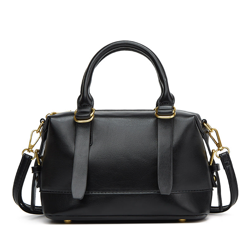 Damen elegante Handtasche aus hochwertigem Kunstleder mit goldenen Beschlägen Nord Taschen