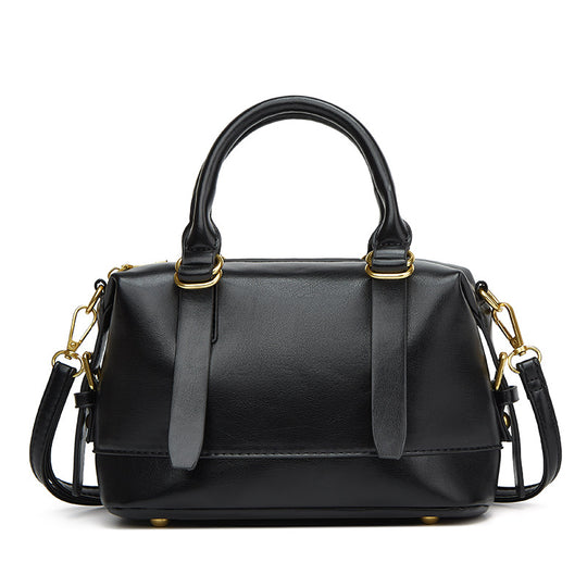 Damen elegante Handtasche aus hochwertigem Kunstleder mit goldenen Beschlägen Nord Taschen