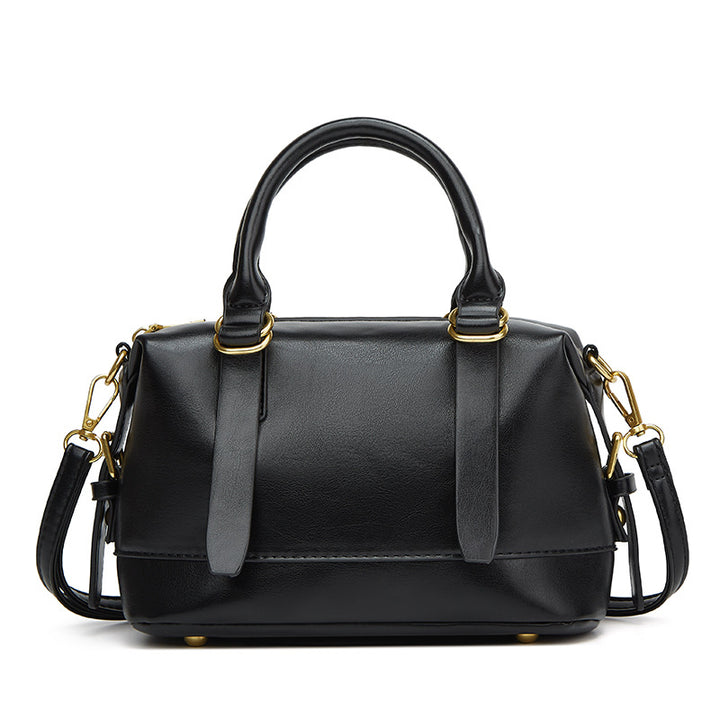 Damen elegante Handtasche aus hochwertigem Kunstleder mit goldenen Beschlägen Nord Taschen
