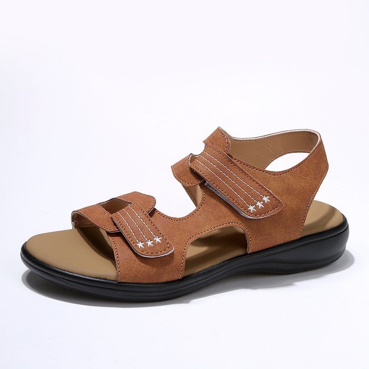 Damen Komfortable Sandalen mit verstellbaren Klettverschlüssen und anatomischem Fußbett