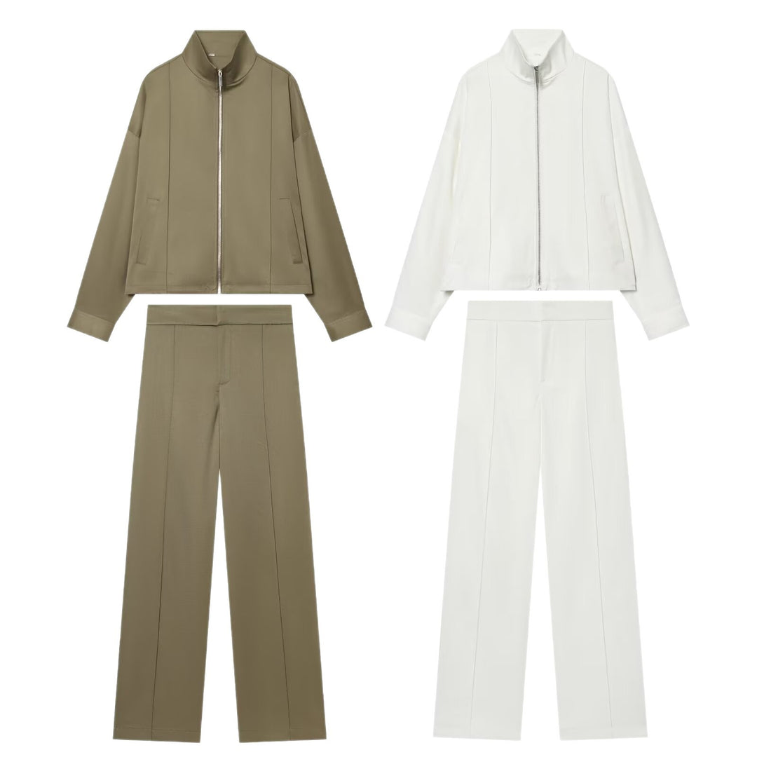 Damen Cropped‑Kastige Übergangsjacke mit Funnelkragen und durchgehendem Reißverschluss Nord Taschen