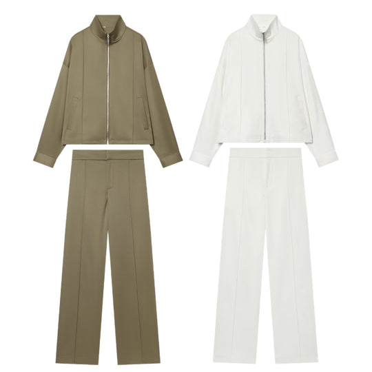 Damen Cropped‑Kastige Übergangsjacke mit Funnelkragen und durchgehendem Reißverschluss Nord Taschen
