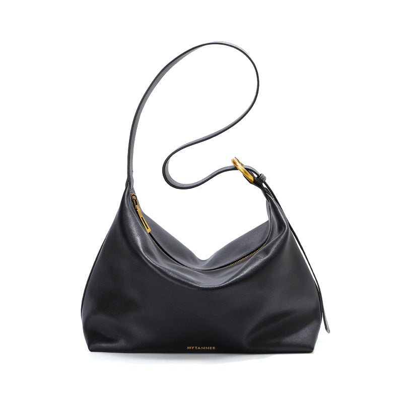 Damen Hobo Tasche aus luxuriösem Glattleder mit goldenen Akzenten Nord Taschen