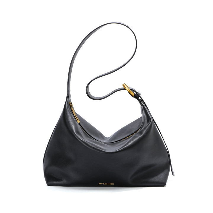 Damen Hobo Tasche aus luxuriösem Glattleder mit goldenen Akzenten Nord Taschen