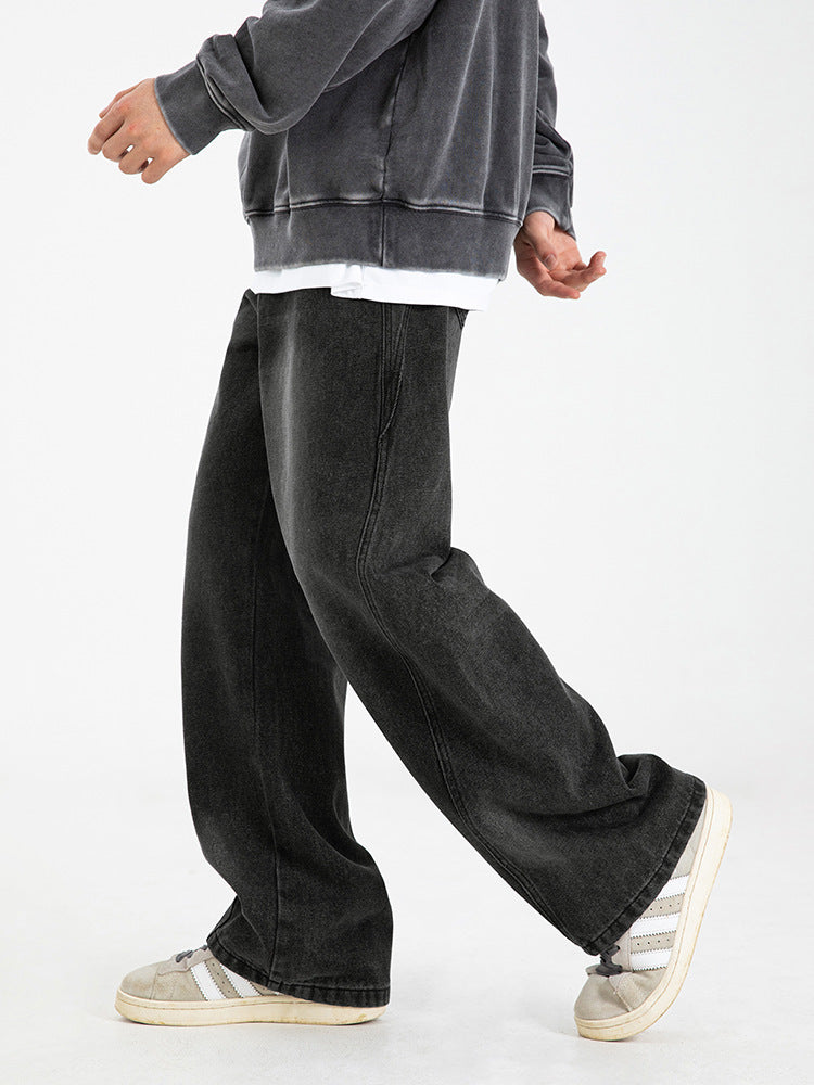 Split-Design-Jeans für Herren in Used-Optik