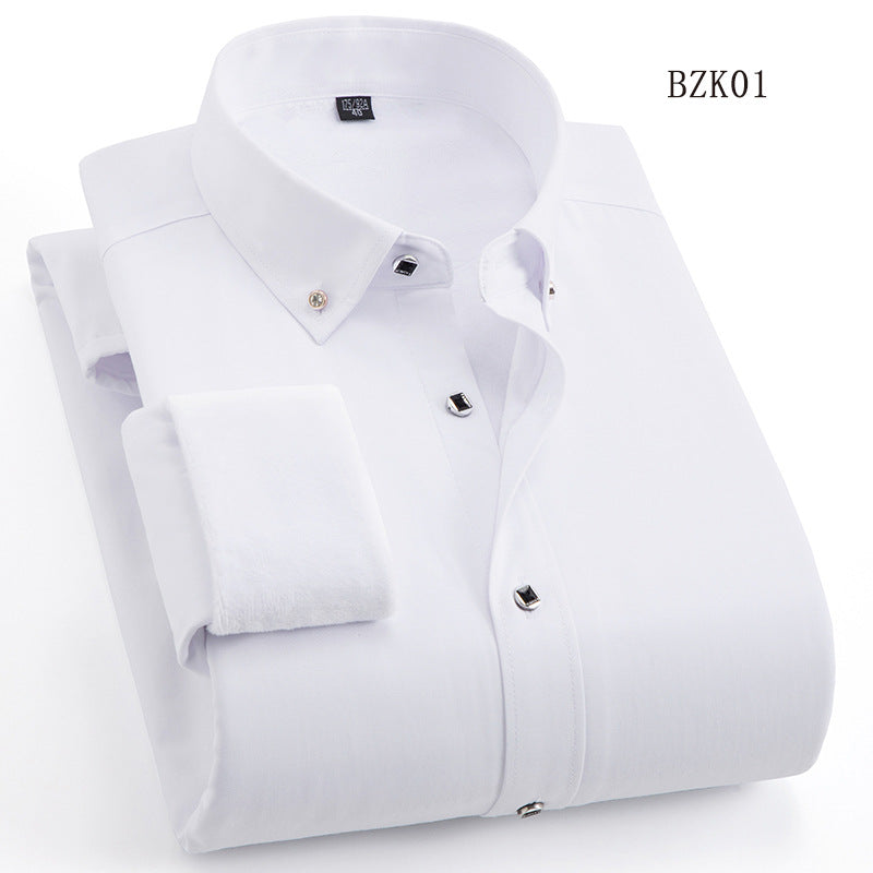 Herren Gefüttertes Businesshemd mit Thermofleece‑Innenseite und Button‑Down‑Kragen Nord Taschen