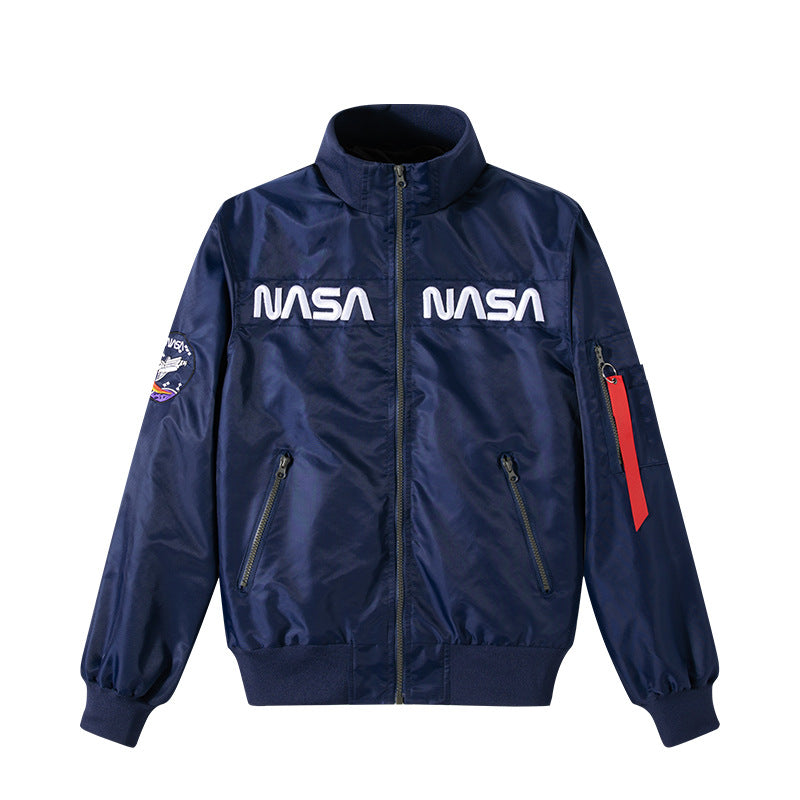 Men's  NASA embroidered chest-panel technical flight jacket Nord Taschen