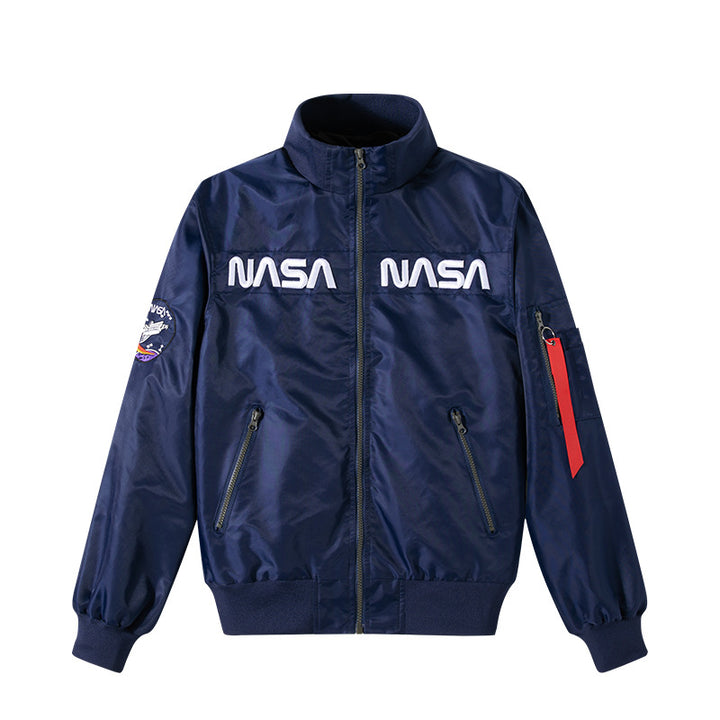 Men's  NASA embroidered chest-panel technical flight jacket Nord Taschen