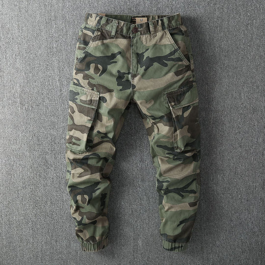 Herren Cargohose im Military-Stil mit elastischen Bündchen und Mehrfachtaschen Nord Taschen