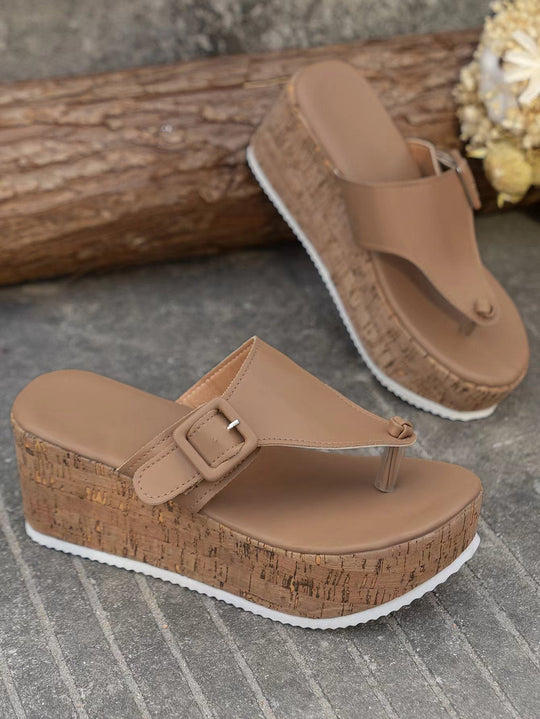 Damen Wedge-Sandaletten mit komfortablem Korkfußbett und verstellbarem Riemen Nord Taschen