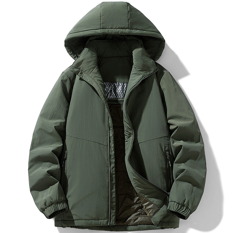 Herren Gepolsterte Thermo-Winterjacke mit Kapuze, wasserabweisender Außenhaut und Reißverschlusstaschen Nord Taschen