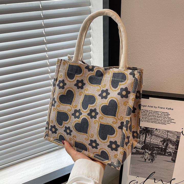 Damen Tragetasche mit floralem Herzdesign und stabilen Griffen Nord Taschen