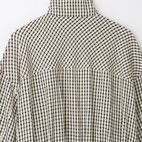 Damen Karo-Overshirt mit Stehkragen und kastiger Cropped-Silhouette Nord Taschen