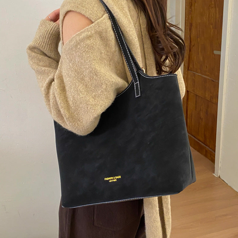 Damen elegante Umhängetasche aus weichem Wildleder Nord Taschen
