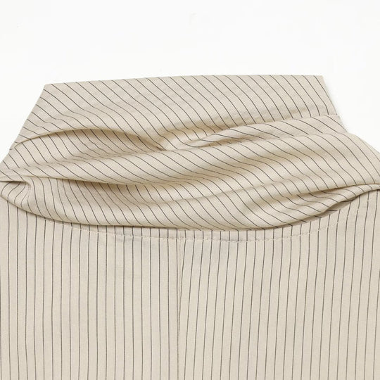 Damen Bluse mit Halstuchkragen, feinem Nadelstreifen und floraler Applikation Nord Taschen