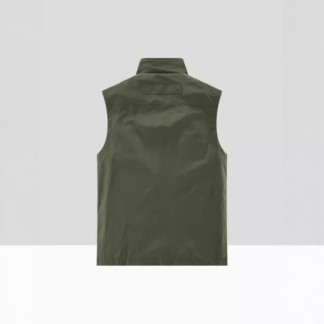 Herren Leichte multifunktionale Outdoor-Utility‑Weste mit Mesh‑Futter und mehreren Reißverschlusstaschen Nord Taschen