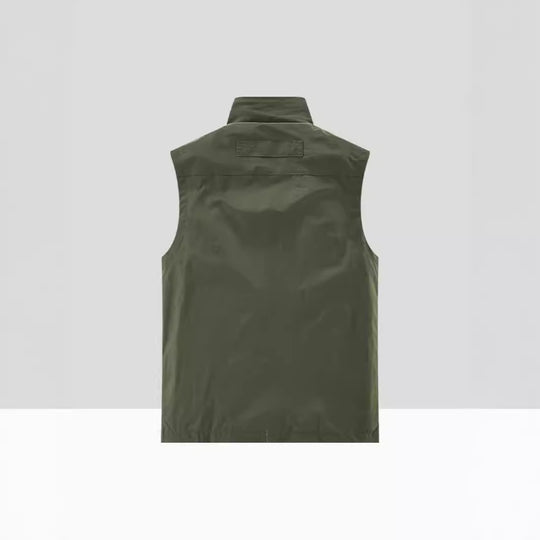 Herren Leichte multifunktionale Outdoor-Utility‑Weste mit Mesh‑Futter und mehreren Reißverschlusstaschen Nord Taschen