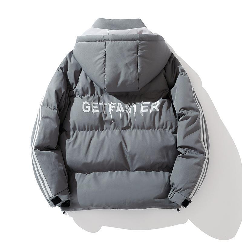 Unisex Wattierte Kapuzenjacke mit Kordelzug und Kontraststreifen Nord Taschen