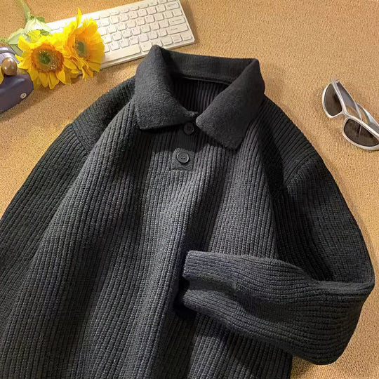 Damen Feinstrick-Polopullover mit Rippenstruktur und Zwei-Knopf-Leiste Nord Taschen
