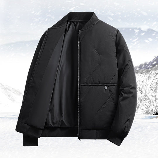 Herren Gepolsterte Thermo-Bomberjacke mit Stehkragen, Reißverschluss & isolierender Wattierung Nord Taschen